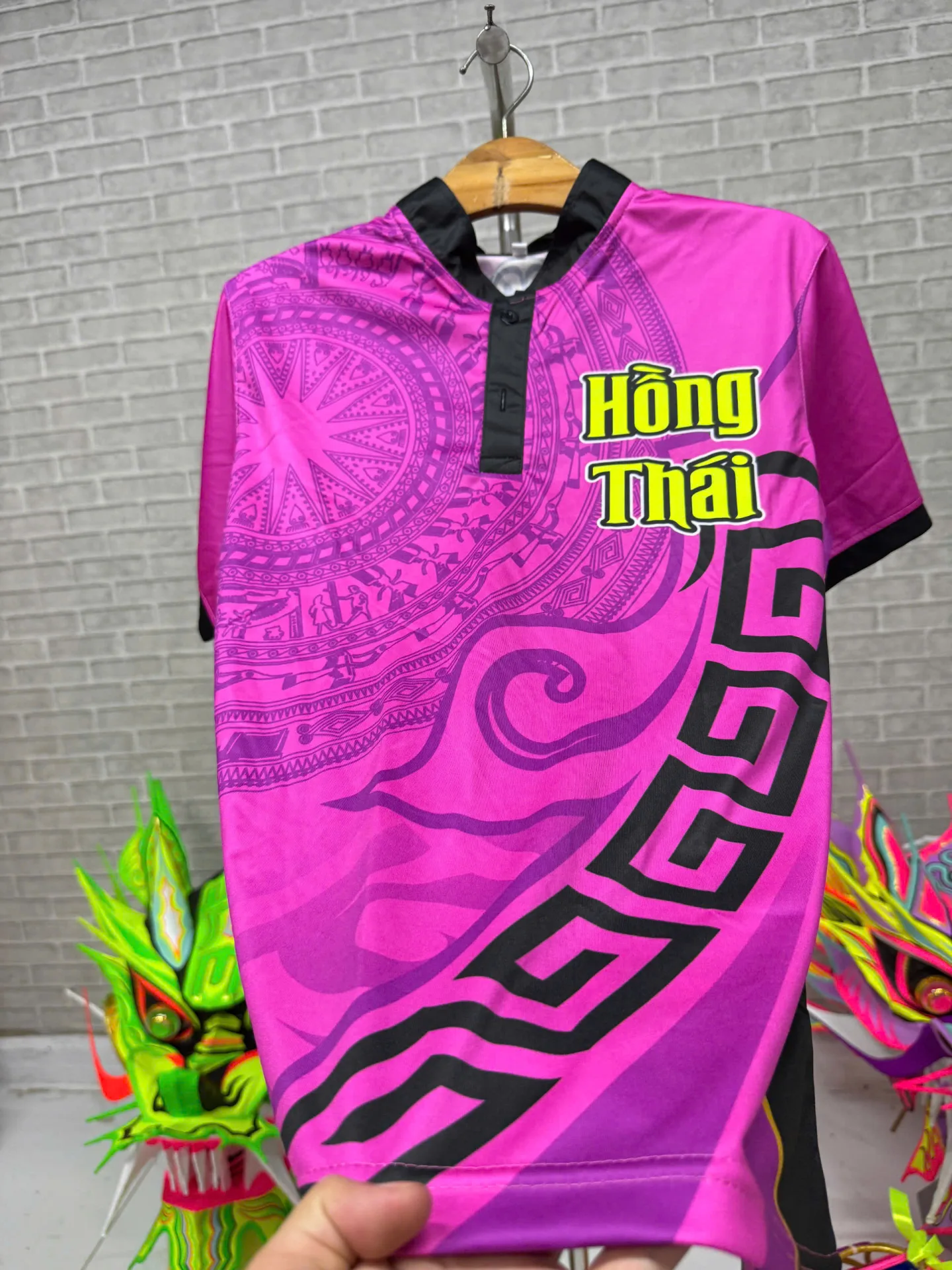 ÁO LÂN SƯ RỒNG HỒNG THÁI