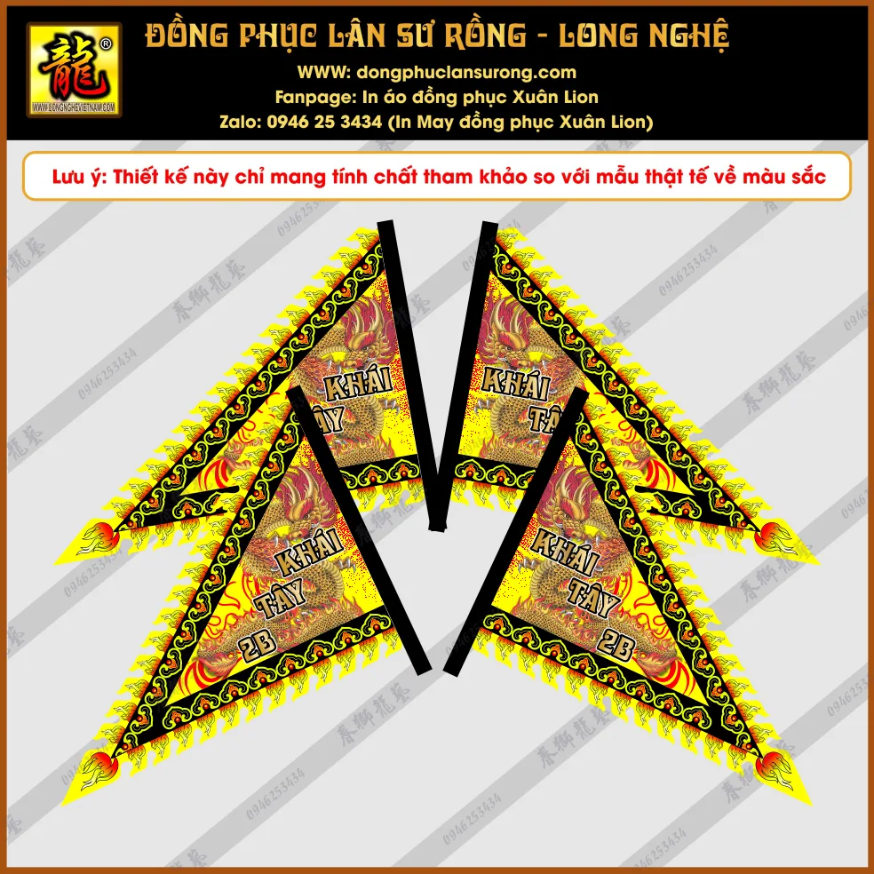 CỜ TAM GIÁC- CỜ NGŨ SẮC - CỜ THẦN - CỜ LỄ KHAI TÂY