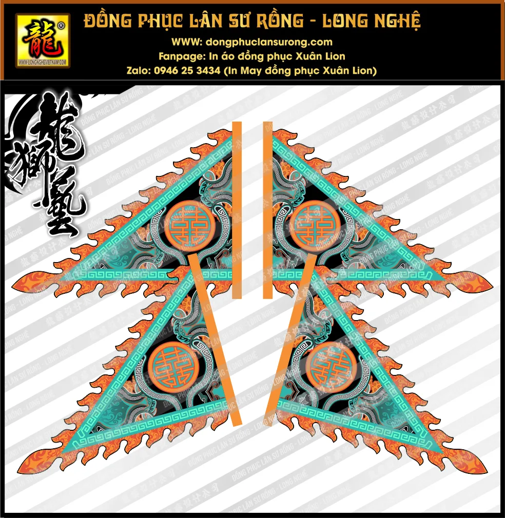 CỜ TAM GIÁC - CỜ THẤT TINH - CỜ NGŨ SẮC- CỜ MÚA LÂN M1
