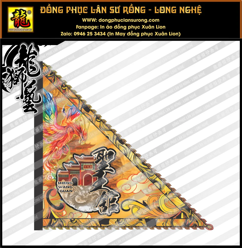 CỜ TAM GIÁC SIZE ĐẠI - CỜ MÚA LÂN SINGAPORE 12