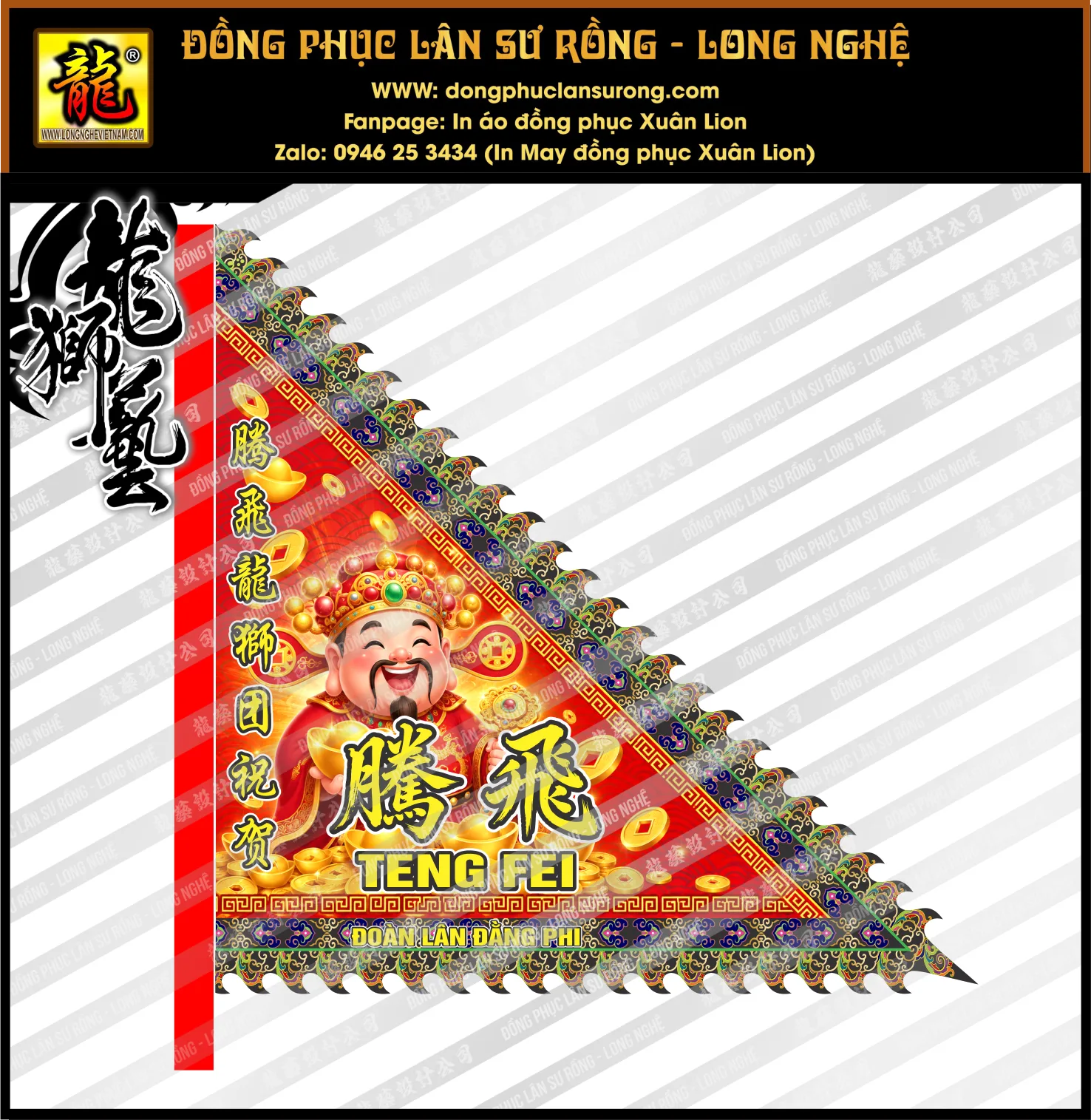 CỜ TAM GIÁC SIZE ĐẠI - CỜ VOAN - CỜ LƯỚI ĐẰNG PHI
