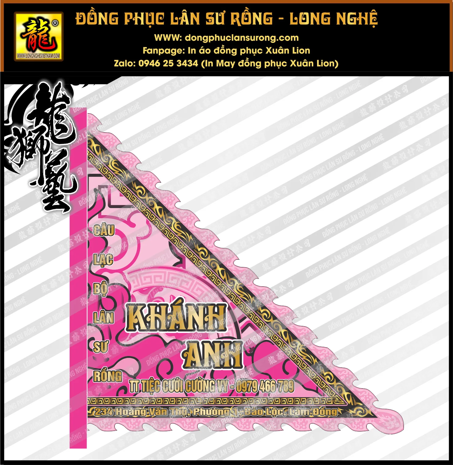 CỜ TAM GIÁC SIZE ĐẠI - MÚA LÂN KHÁNH ANH
