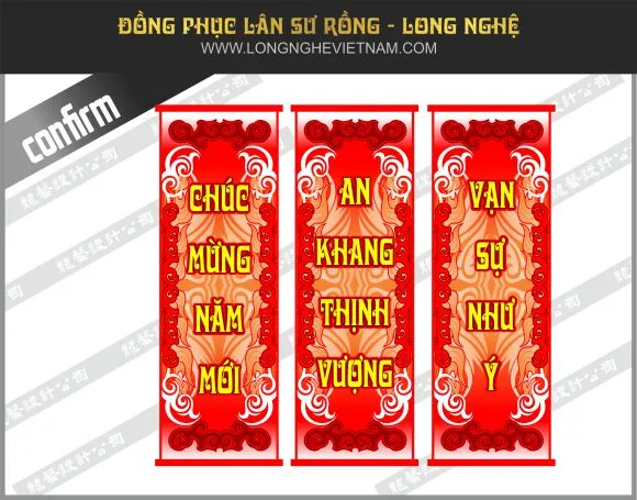 Liễn Múa Lân_ Scroll Lion Dance