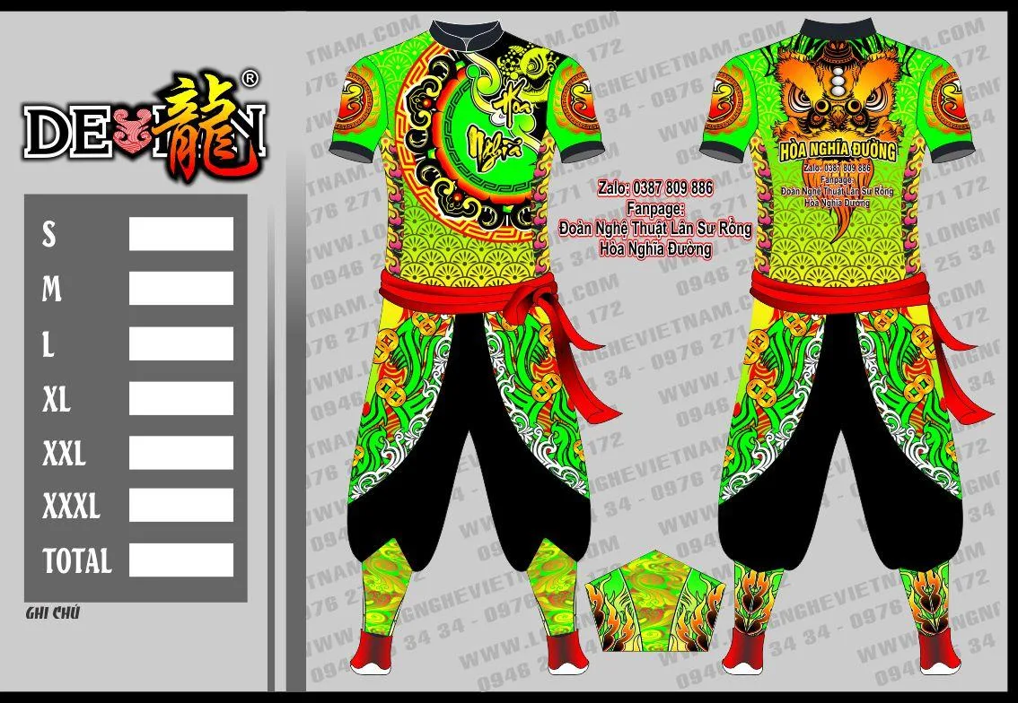 QUẦN ÁO MÚA LÂN HOA NGHĨA